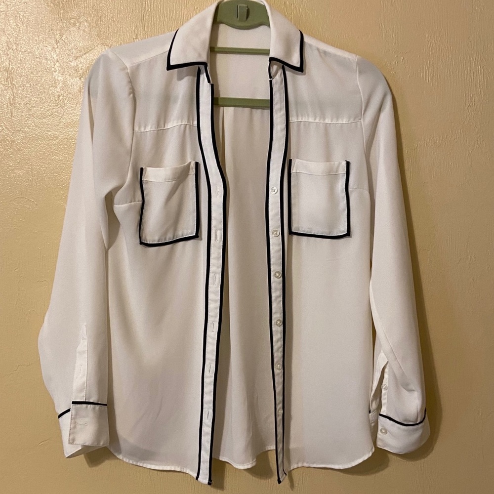 Express black and white Portofino Shirt